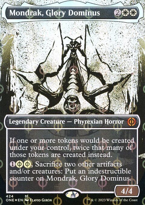 Mondrak, Glory Dominus (Borderless Ichor Step-and-Compleat Foil) [Phyrexia: All Will Be One]