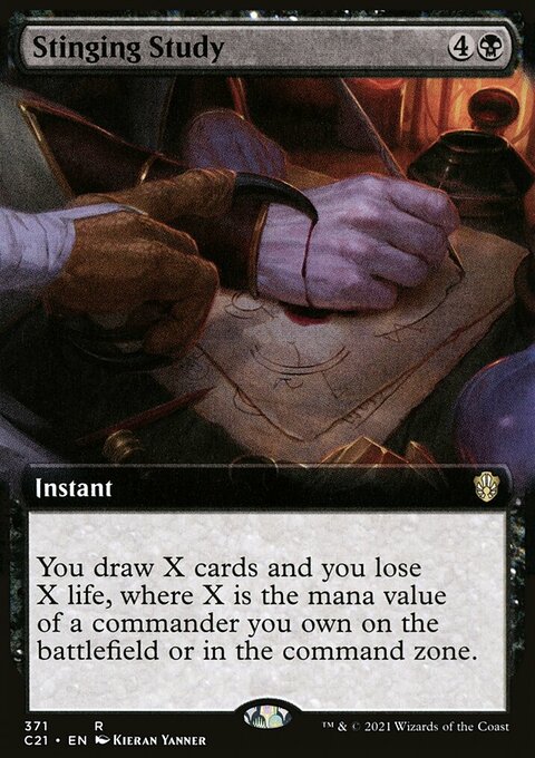 Stinging Study (Extended Art) [Commander 2021]