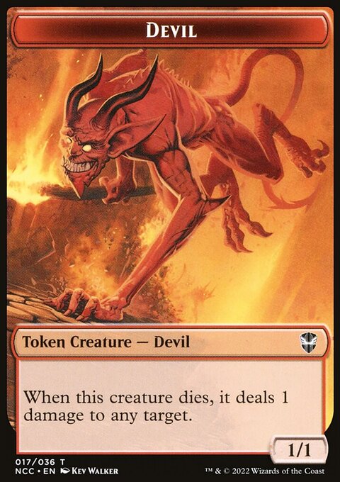 Soldier (33) // Devil Double-Sided Token [Streets of New Capenna Commander Tokens]