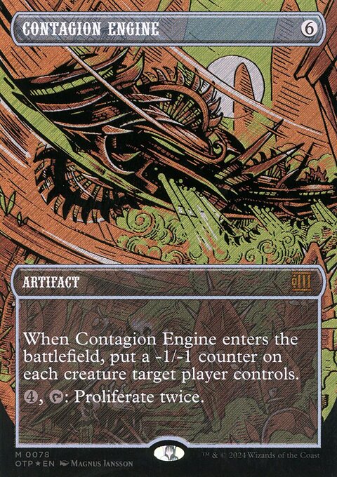 Contagion Engine (Textured Foil) [Outlaws of Thunder Junction: Breaking News]