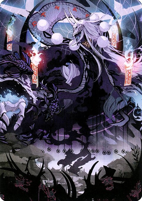 Echo of Death's Wail Art Card [Kamigawa: Neon Dynasty Art Series]