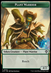 Plant Warrior // Plant Double-Sided Token [Outlaws of Thunder Junction Commander Tokens]