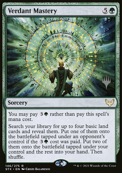 Verdant Mastery (Promo Pack) [Strixhaven: School of Mages Promos]
