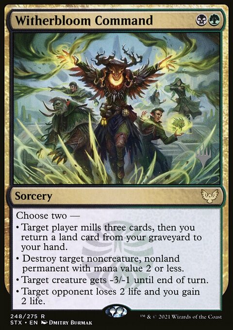 Witherbloom Command (Promo Pack) [Strixhaven: School of Mages Promos]
