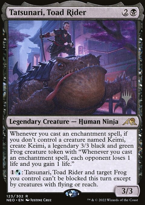 Tatsunari, Toad Rider [Kamigawa: Neon Dynasty Prerelease Promos]