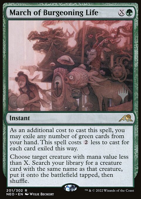 March of Burgeoning Life [Kamigawa: Neon Dynasty Prerelease Promos]