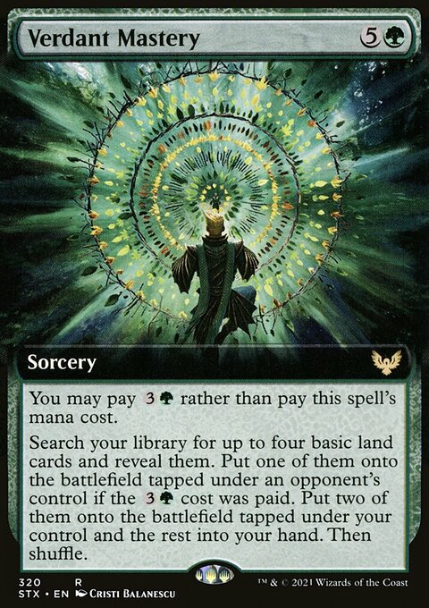Verdant Mastery (Extended Art) [Strixhaven: School of Mages]