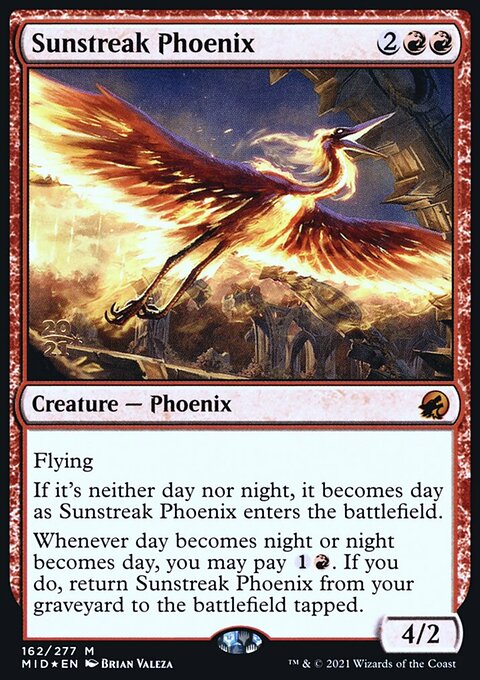 Sunstreak Phoenix [Innistrad: Midnight Hunt Prerelease Promos]