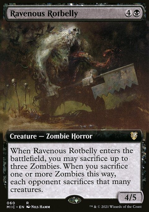 Ravenous Rotbelly (Extended Art) [Innistrad: Midnight Hunt Commander]
