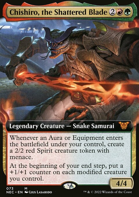 Chishiro, the Shattered Blade (Extended Art) [Kamigawa: Neon Dynasty Commander]