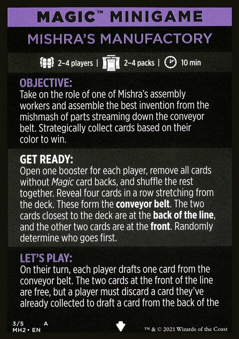 Mishra's Manufactory (Magic Minigame) [Modern Horizons 2 Minigame]