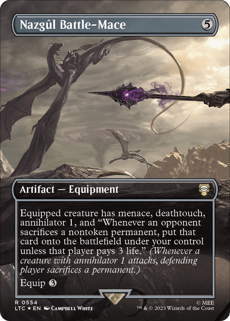 Nazgul Battle-Mace (Borderless) (Surge Foil) [The Lord of the Rings: Tales of Middle-Earth Commander]