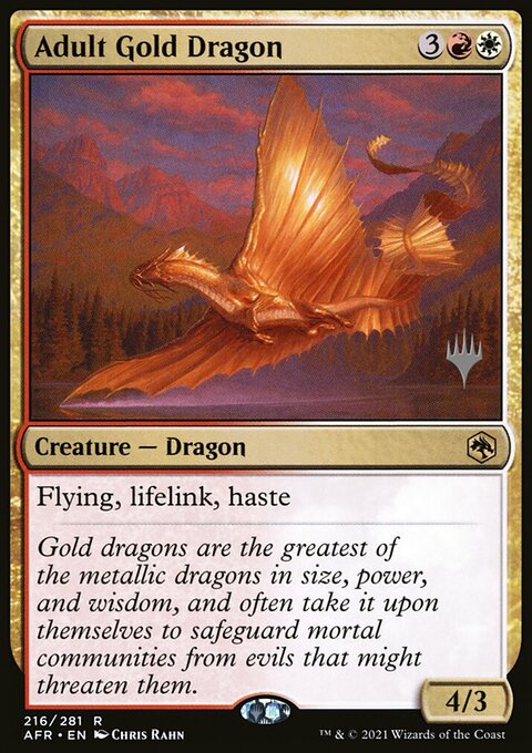 Adult Gold Dragon (Promo Pack) [Dungeons & Dragons: Adventures in the Forgotten Realms Promos]