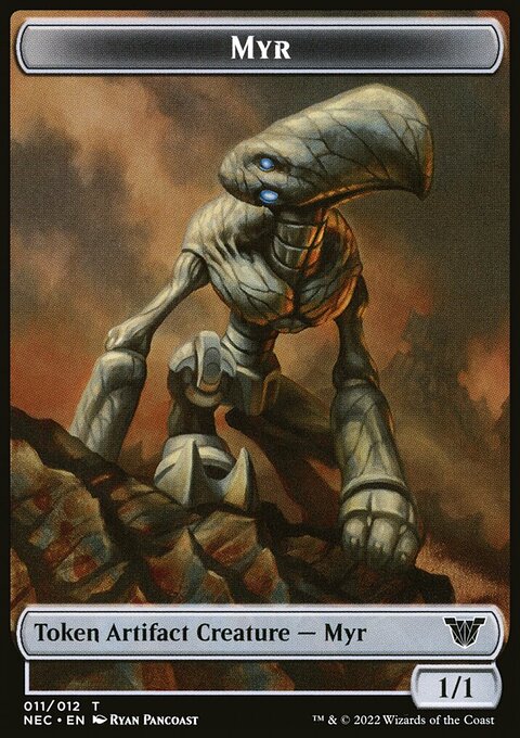Myr // Pilot Double-Sided Token [Kamigawa: Neon Dynasty Commander Tokens]