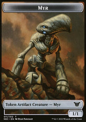 Myr // Spirit (002) Double-Sided Token [Kamigawa: Neon Dynasty Commander Tokens]