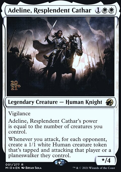 Adeline, Resplendent Cathar [Innistrad: Midnight Hunt Prerelease Promos]