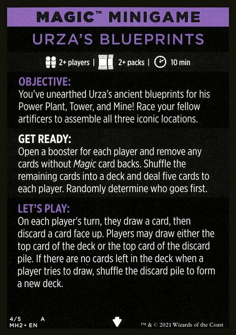 Urza's Blueprints (Magic Minigame) [Modern Horizons 2 Minigame]