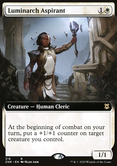 Luminarch Aspirant (Extended Art) [Zendikar Rising]