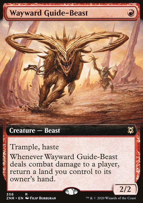 Wayward Guide-Beast (Extended Art) [Zendikar Rising]