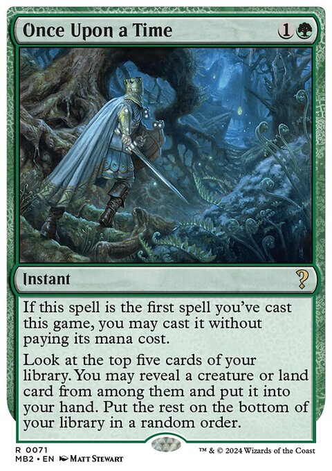 Once Upon a Time (White Border) [Mystery Booster 2]