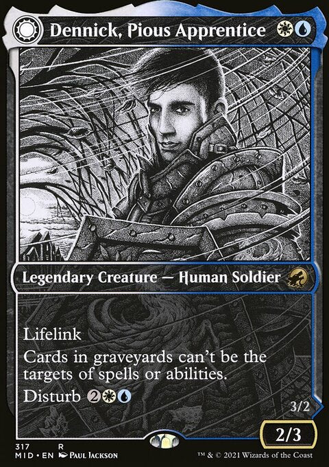 Dennick, Pious Apprentice // Dennick, Pious Apparition (Showcase Eternal Night) [Innistrad: Midnight Hunt]
