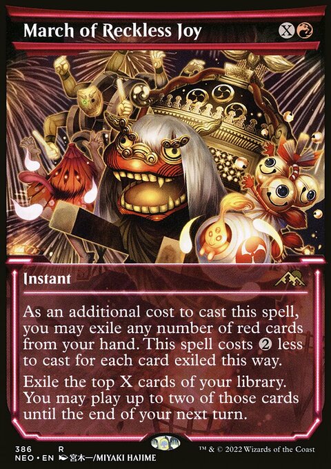 March of Reckless Joy (Showcase Soft Glow) [Kamigawa: Neon Dynasty]