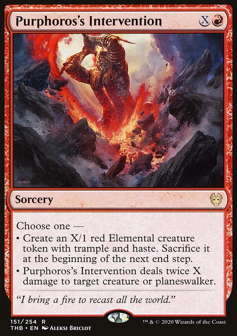 Purphoros's Intervention [Theros Beyond Death Prerelease Promos]