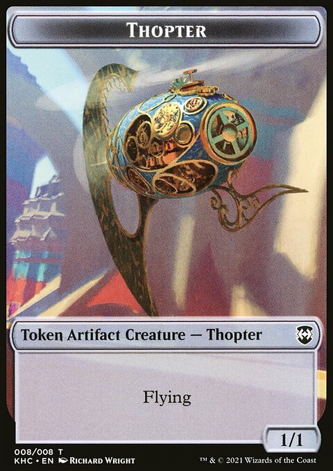 Dragon // Thopter Double-Sided Token [Kaldheim Commander Tokens]