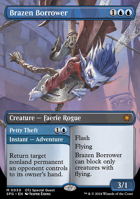 Brazen Borrower // Petty Theft (Borderless) [Outlaws of Thunder Junction Special Guests]