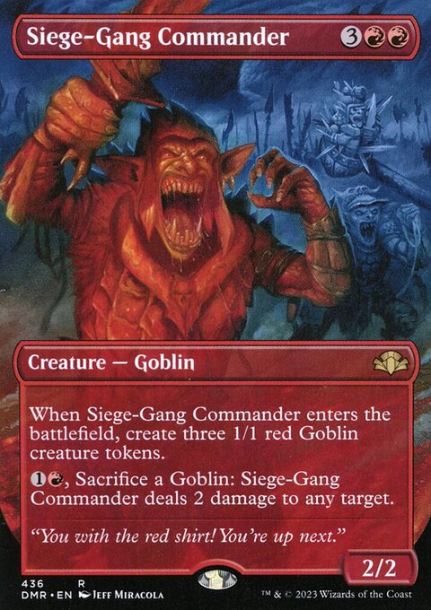 Siege-Gang Commander (Borderless Alternate Art) [Dominaria Remastered]