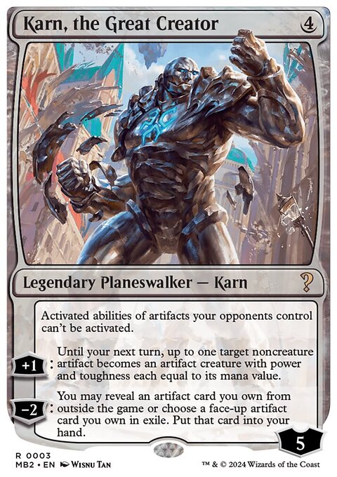 Karn, the Great Creator (White Border) [Mystery Booster 2]