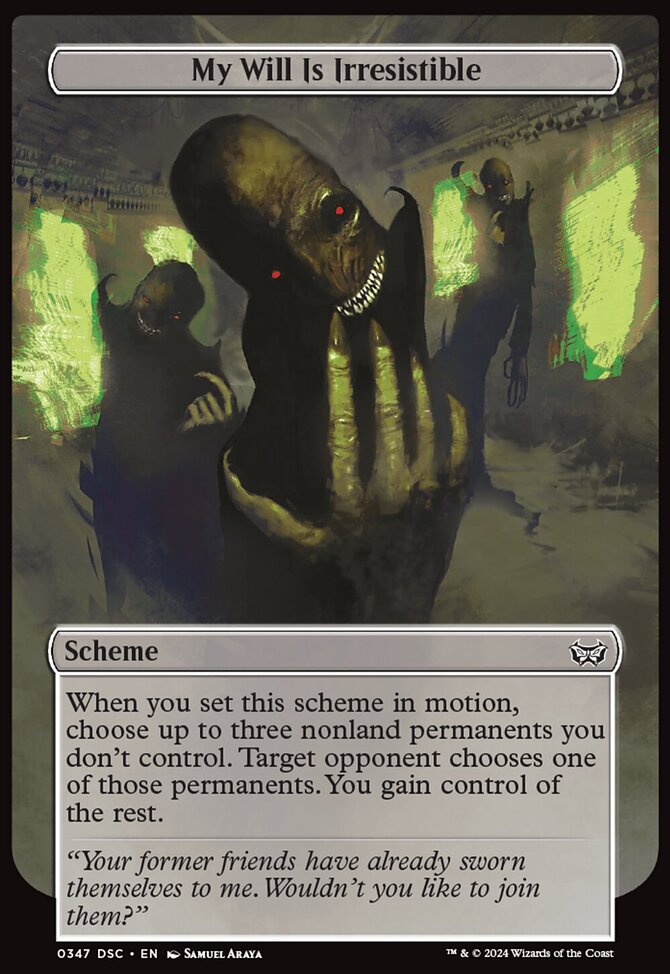 My Will Is Irresistible (Full Art) [Duskmourn: Archenemy]