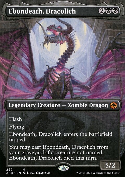 Ebondeath, Dracolich (Borderless Alternate Art) [Dungeons & Dragons: Adventures in the Forgotten Realms]