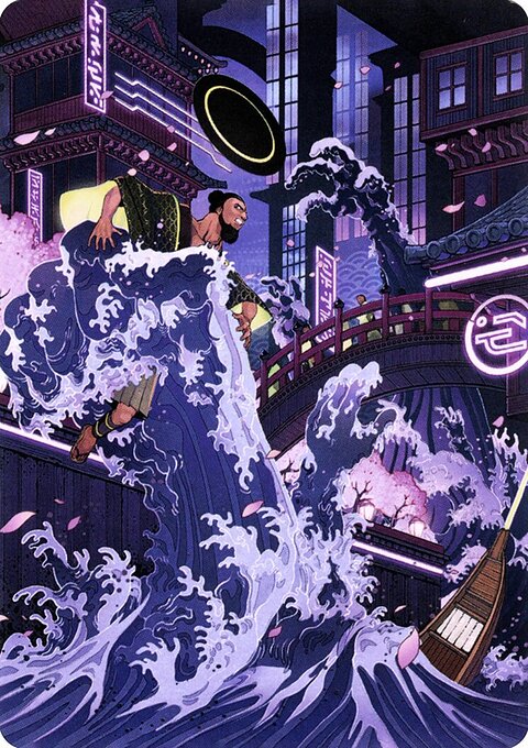 Invoke Despair Art Card (Gold-Stamped Signature) [Kamigawa: Neon Dynasty Art Series]