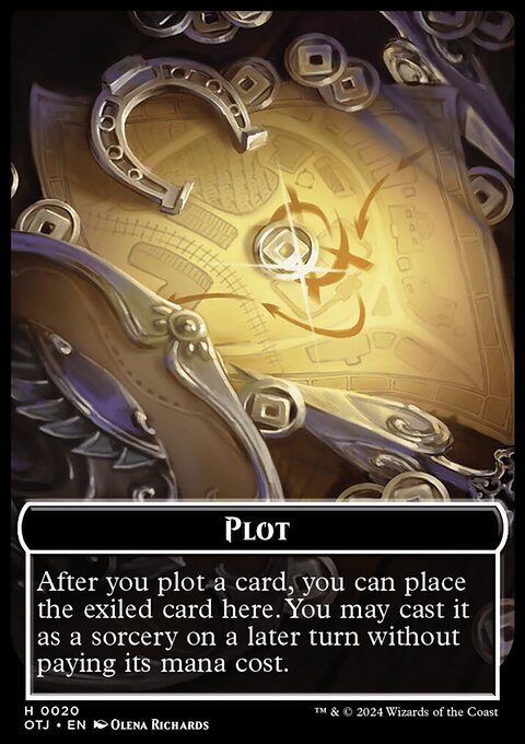 Human Cleric // Plot Double-Sided Token [Outlaws of Thunder Junction Tokens]