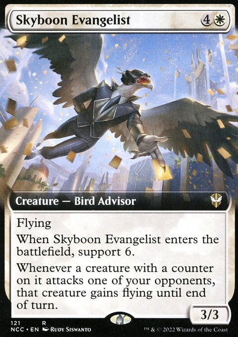 Skyboon Evangelist (Extended Art) [Streets of New Capenna Commander]
