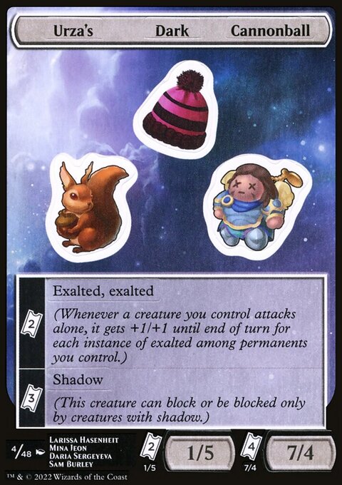 Urza's Dark Cannonball [Unfinity Stickers]