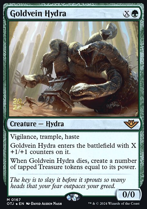 Goldvein Hydra [Outlaws of Thunder Junction Prerelease Promos]