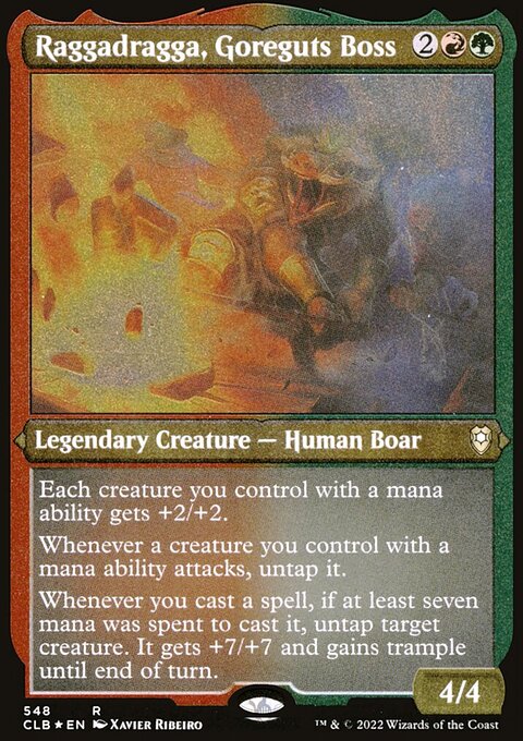 Raggadragga, Goreguts Boss (Foil Etched) [Commander Legends: Battle for Baldur's Gate]