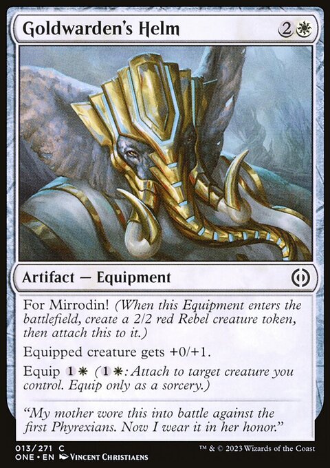Goldwarden's Helm [Phyrexia: All Will Be One]