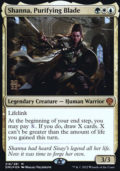Shanna, Purifying Blade [Dominaria United Prerelease Promos]