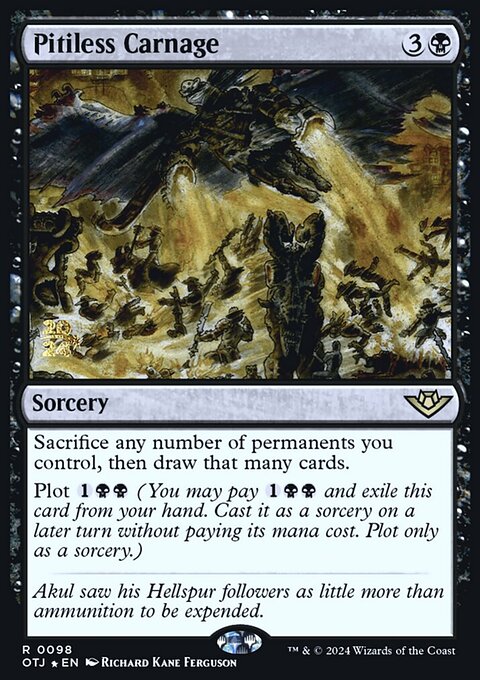 Pitiless Carnage [Outlaws of Thunder Junction Prerelease Promos]