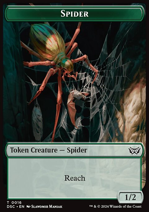 Insect (0012) // Spider Double-Sided Token [Duskmourn: House of Horror Commander Tokens]