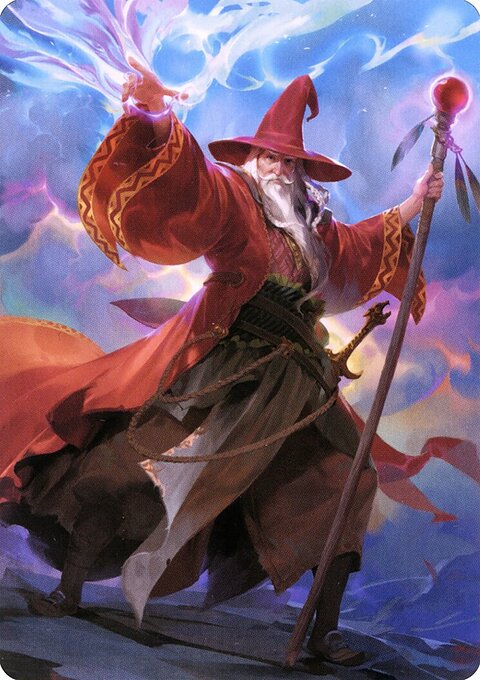 Elminster Art Card (36) (Gold-Stamped Signature) [Commander Legends: Battle for Baldur's Gate Art Series]