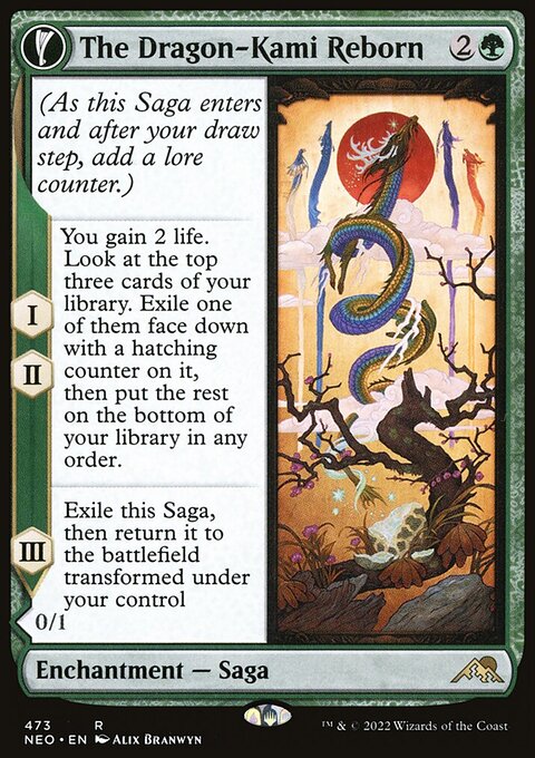 The Dragon-Kami Reborn // Dragon-Kami's Egg (Extended Art) [Kamigawa: Neon Dynasty]