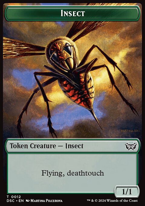 Insect (0012) // Spider Double-Sided Token [Duskmourn: House of Horror Commander Tokens]