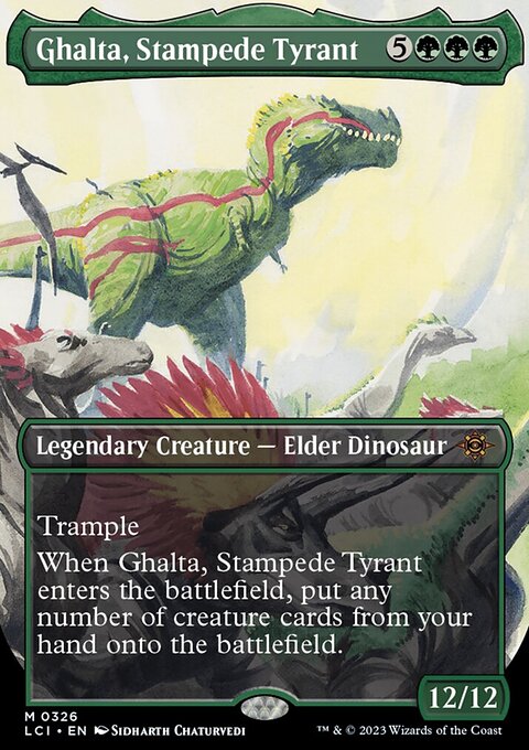Ghalta, Stampede Tyrant (Borderless) [The Lost Caverns of Ixalan]