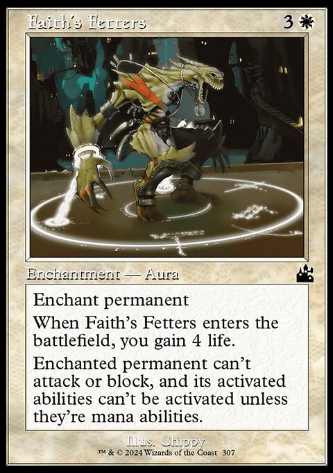 Faith's Fetters (Retro Frame) [Ravnica Remastered]
