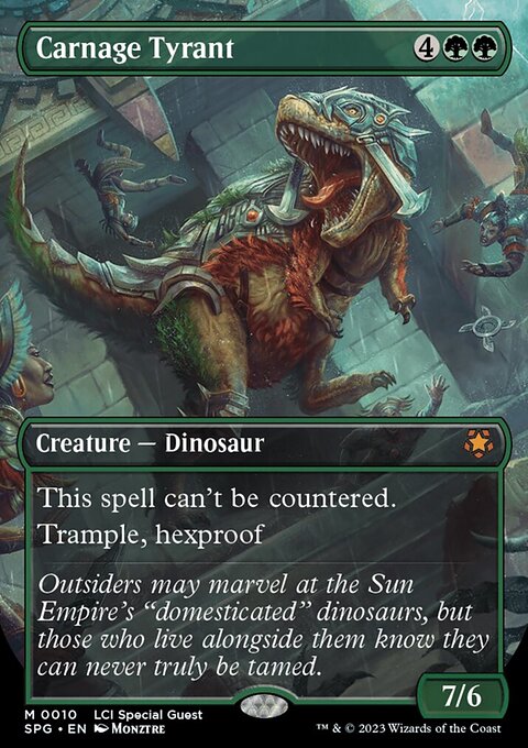 Carnage Tyrant (Borderless) [The Lost Caverns of Ixalan Special Guests]