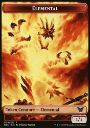 Elemental // Spirit (009) Double-Sided Token [Kamigawa: Neon Dynasty Commander Tokens]